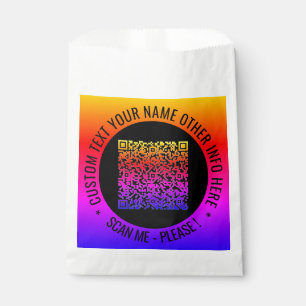 Custom QR Code Favor Bags Template Custom Text