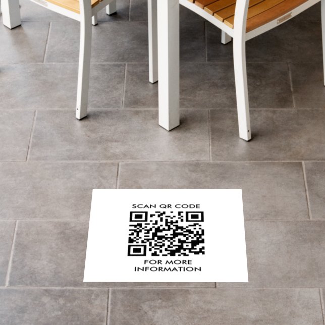 Custom QR Code  Floor Decals (Restaurant)