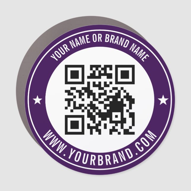 Custom QR Code for Business Promotion Magnet (Front)