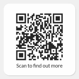 Custom QR Code Generator URL Square Sticker