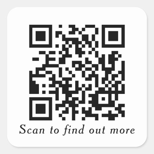 Custom QR Code Generator Website Square Sticker | Zazzle