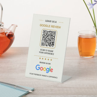 Custom QR Code Google Review Sign for Business