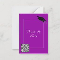 Custom QR Code Graduation Invitation - Your Colors | Zazzle