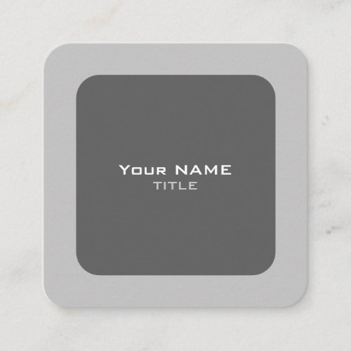 Custom QR Code Gray Square Business Card