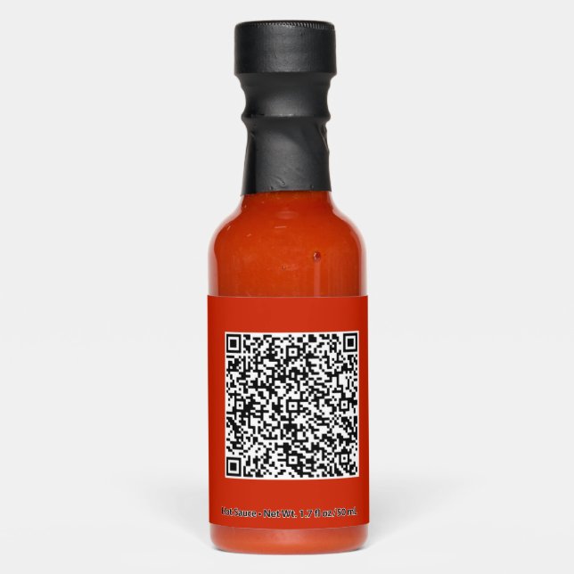 Custom QR Code Hot Sauces Example Design Your Own (Front)