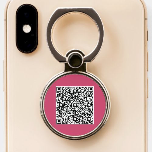 Custom QR Code Info Phone Ring Stand _ Your Colors