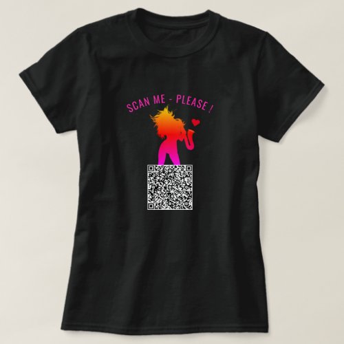 Custom QR Code Info Scan Me Funny Party T_Shirt