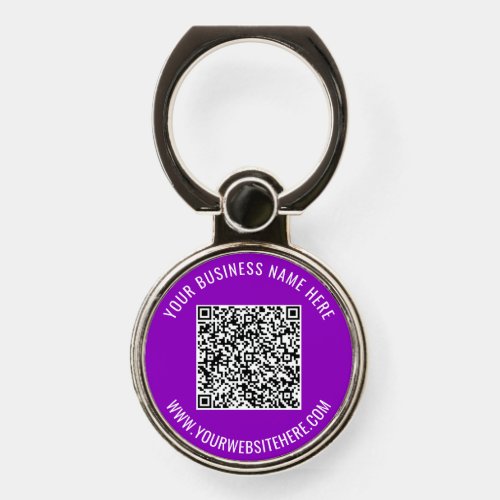 Custom QR Code Info Text Modern Phone Ring Stand