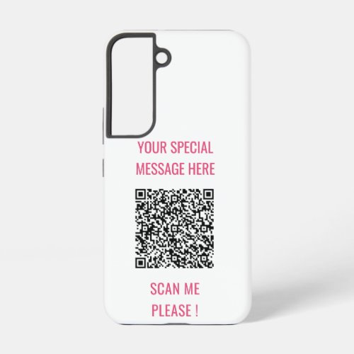 Custom QR Code Info Your Special Text Surprise Samsung Galaxy S22 Case