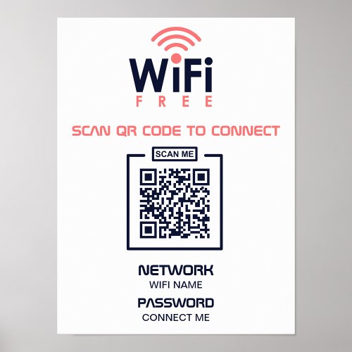 Custom QR Code l Scan to Connect Window Cling