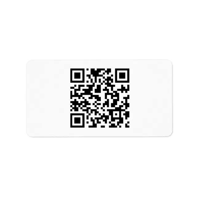 CUSTOM QR CODE LABEL | Zazzle