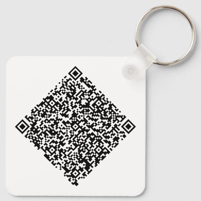 Custom QR Code & Logo Business Branding Keychain (Back)