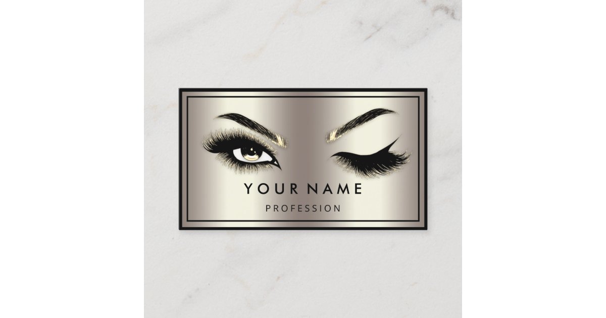Custom QR CODE Logo Eyelashes Extension Business Card | Zazzle