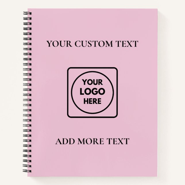Custom QR Code Logo Text Brand Identity notebook (Front)