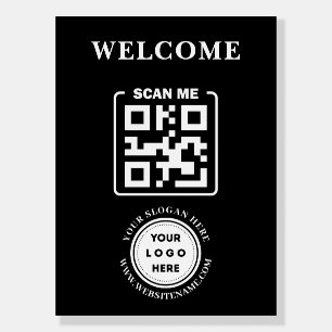 Custom QR Code Logo Text Modern Business Foam Board