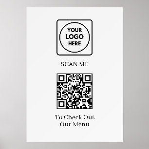 Custom QR Code Menu   Contactless Logo Display Holder
