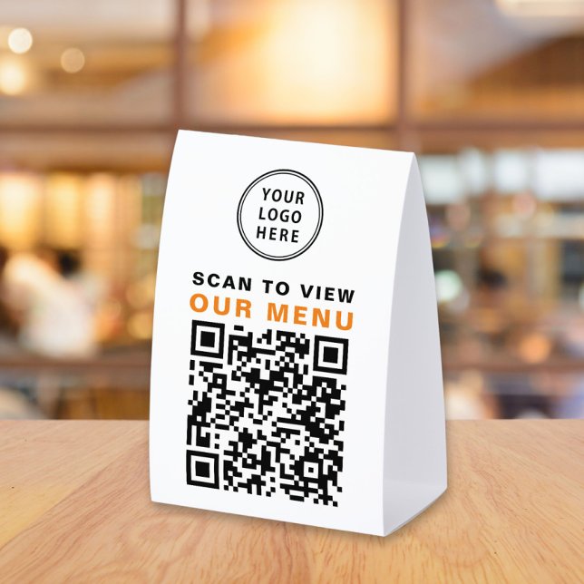 Custom QR Code Menu Paper Table Tent (Creator Uploaded)