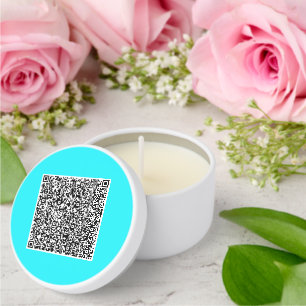 Custom QR Code Mini Candle Favors Choose Color