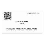 Modern White QR Code Mini Business Card | Zazzle