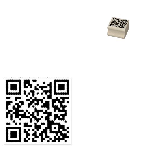 Custom QR Code Modern Minimalist Business Rubber Stamp | Zazzle