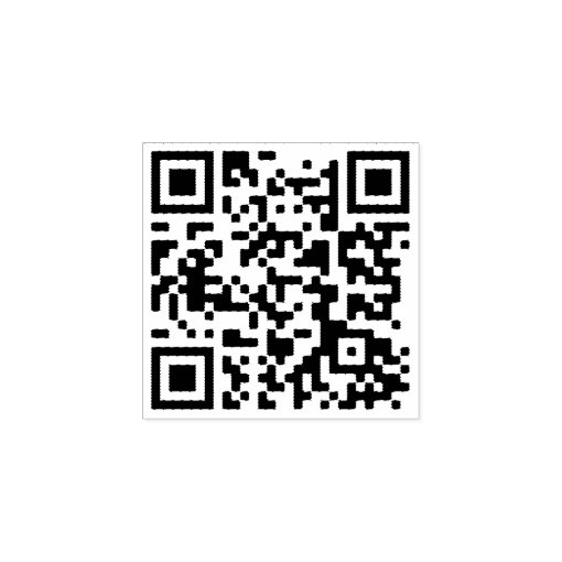 Custom QR Code Modern Minimalist Business Rubber Stamp | Zazzle
