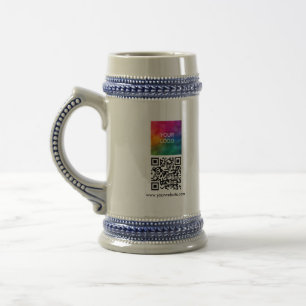 Custom QR Code Modern Template Upload Logo Beer Stein