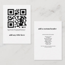Custom QR Code Modern Trendy Note Card | Zazzle