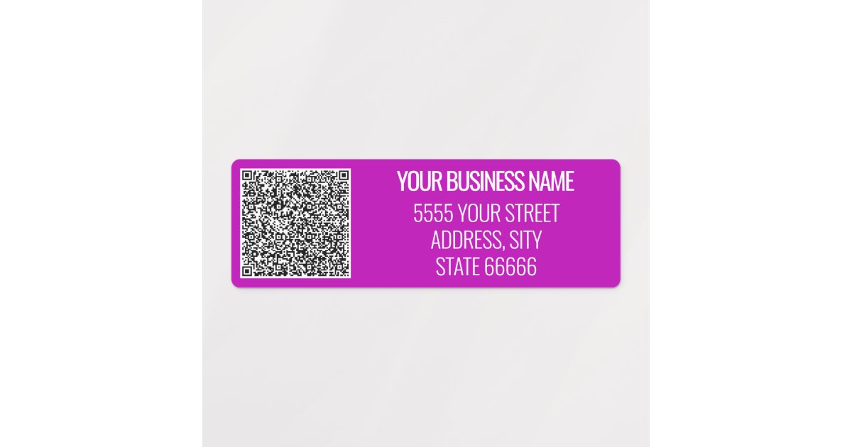 Custom QR Code Name Address Labels Template | Zazzle