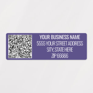 Custom QR Code Name Address Labels Template