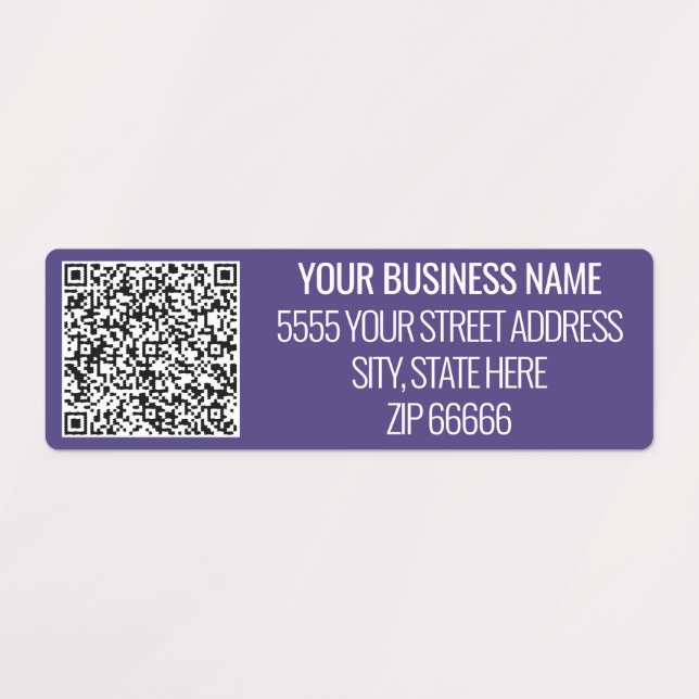 Custom QR Code Name Address Labels Template (Design 1)