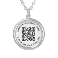 Custom QR Code name text contact info photo kids