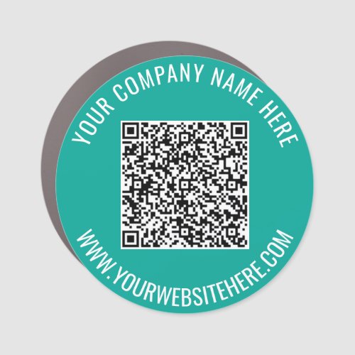 Custom QR Code Name Website Business Car Magnet