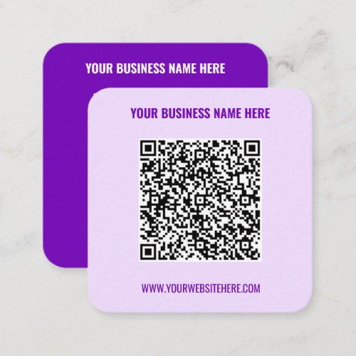 Custom QR Code Name Website Colors Business Card