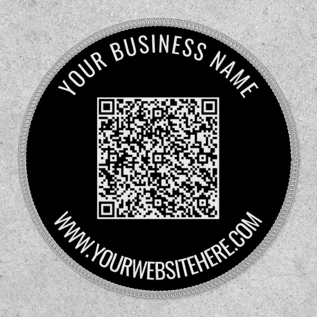 Custom QR Code Name Website Promotional Patch (Front)