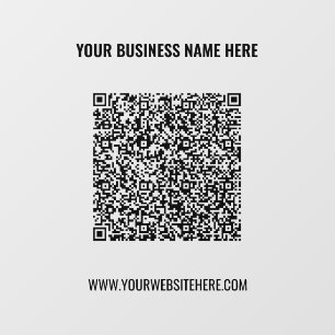Custom QR Code Name Website Promotional Wall Decal