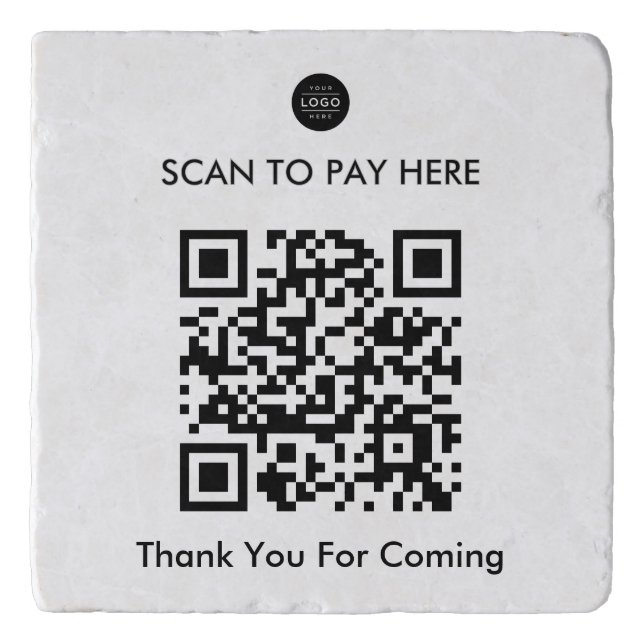 Custom QR Code Payment Business  Trivet (Front)