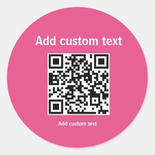 custom QR code personalize website Classic Round S Classic Round Sticker