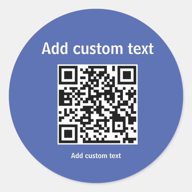 custom QR code personalize website Classic Round Sticker (Front)