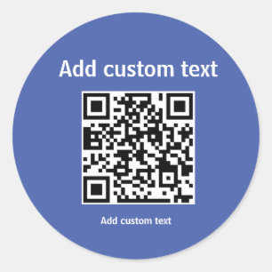 custom QR code personalize website Classic Round Sticker