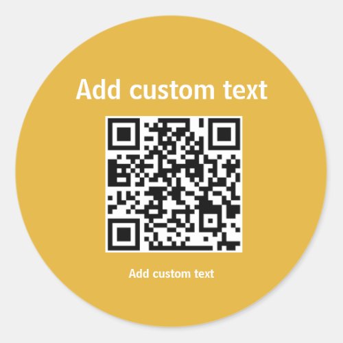 custom QR code personalized promotion sticker