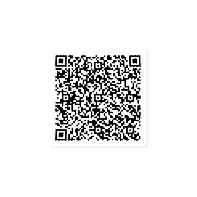 Rubber Qr Code Custom QR Code Personalized Rubber Stamp | Zazzle