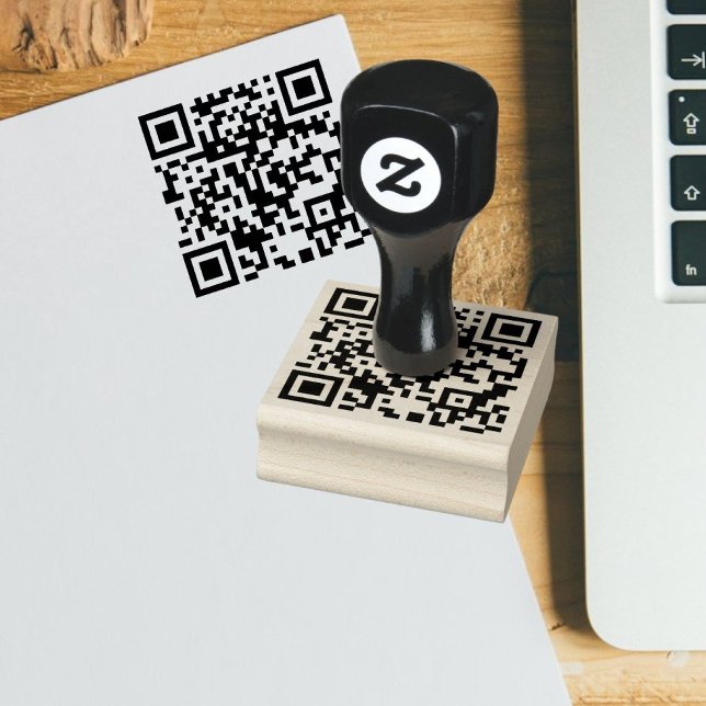 Custom QR code personalized scannable website url Rubber Stamp (Custom QR code personalized scannable website url Rubber Stamp from Ricaso. Easy upload your QR code)