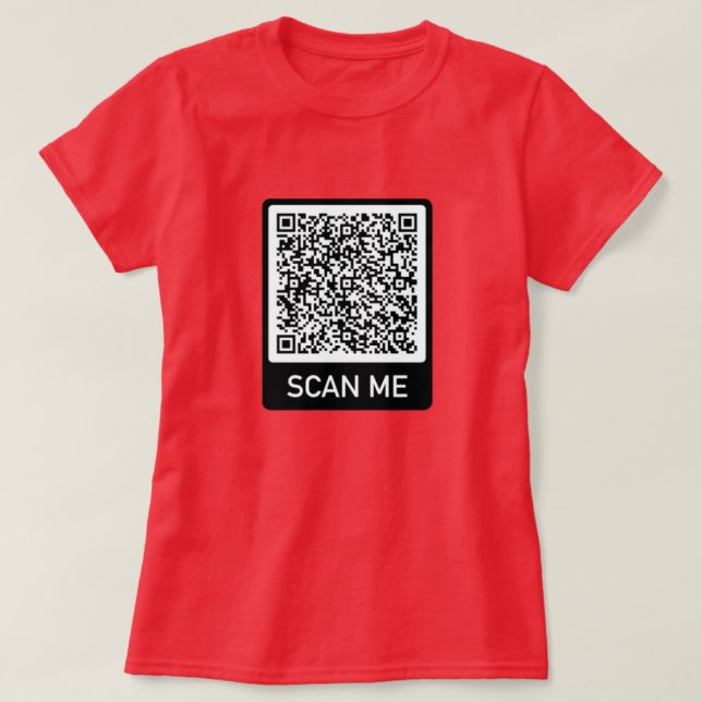 Custom QR Code Personalized Your Funny T-Shirt (Design Front)