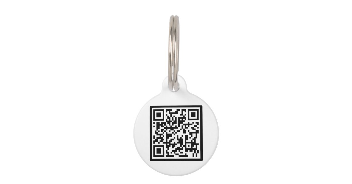 Custom QR Code Pet ID Profile Pet ID Tag | Zazzle