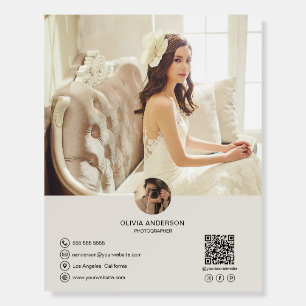 Custom QR Code Photo Social Media Business Foam Board
