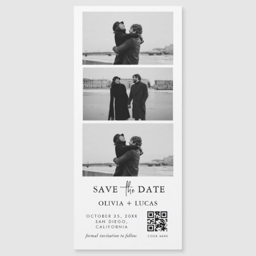 Custom QR Code Photo Strip Magnetic Wedding