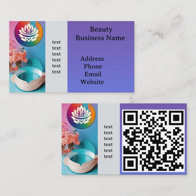 Custom QR code professional Business Card (Front/Back)