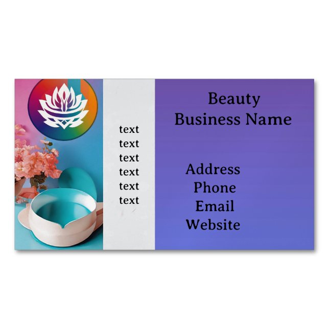 Custom QR code professional Business Card Magnet (Front)