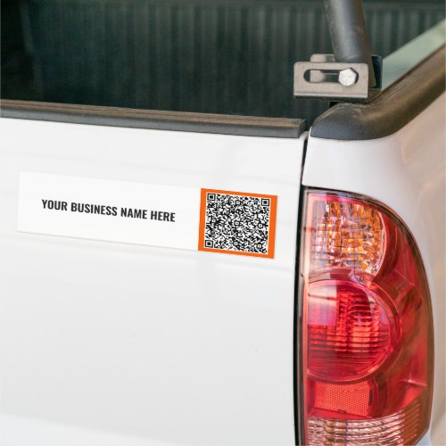 Custom QR Code Promotional Bumper Sticker Example