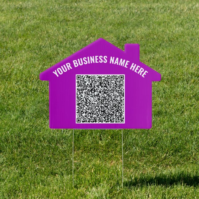 Custom QR Code Promotional Outdoor Sign Example (Insitu)